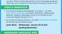 Students and their families are invited to attend these information sessions to find out more about elementary school language programs. FRENCH IMMERSION Postponed: January 18 at 7pm – at […]